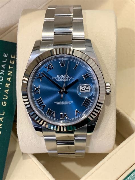 rolex blue and black dial|Rolex 41mm datejust blue dial.